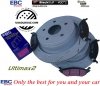 Tylne klocki Ultimax2 + nacinane tarcze hamulcowe EBC seria USR Chrysler Aspen
