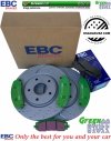 Przednie klocki GreenStuff + NAWIERCANE NACINANE tarcze hamulcowe 330mm EBC seria GD Chrysler Pacifica FWD 2017-