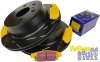 Tylne klocki YellowStuff + NACINANE tarcze hamulcowe EBC seria USR GMC Yukon 2007-2020