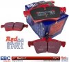 Tylne CERAMICZNE klocki RedStuff + tarcze hamulcowe 280mm EBC seria Premium Ford Kuga 2013-2016