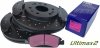 Przednie klocki Ultimax2 + NAWIERCANE NACINANE tarcze hamulcowe 330mm EBC seria GD GMC Yukon 2009-