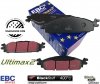 Przednie klocki Ultimax2 + NAWIERCANE NACINANE tarcze hamulcowe 325mm EBC seria GD Ford Explorer 2011-2019