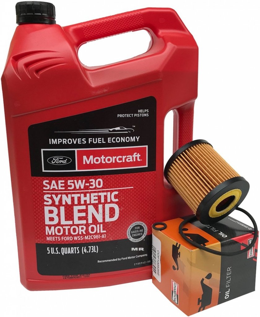 Wkład filtra oraz olej silnika Motorcraft 5W30 Ford Fusion