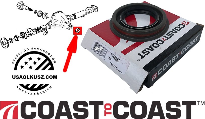 Uszczelniacz wałka ataku tylnego mostu Mazda Tribute - Mosty