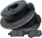 Klocki + WIERCONE tarcze hamulcowe tylne 262mm Dodge Avenger 2008-