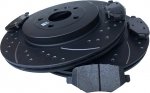 Tylne klocki +  WIERCONE nacinane tarcze hamulcowe 345mm Ford Explorer 2013-