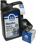 Olej MOPAR MaxPro 5W20 oraz filtr oleju silnika Dodge Caliber