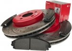 Przednie klocki brembo + WIERCONE tarcze hamulcowe 345mm Dodge Challenger 2009-