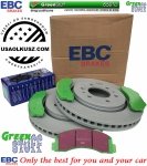 Przednie klocki GreenStuff + tarcze hamulcowe EBC seria Premium Ford F-150 2010-2021