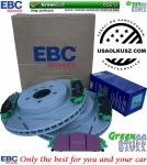Przednie klocki GreenStuff + tarcze hamulcowe 345mm EBC seria USR Dodge Challenger