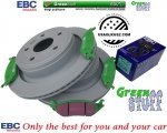 Tylne klocki GreenStuff + tarcze hamulcowe EBC PREMIUM Dodge RAM 1500 2003-