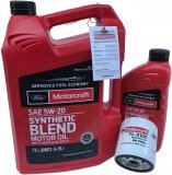 Filtr + olej silnikowy Motorcraft 5W20 SYNTHETIC BLEND Ford Bronco Sport 1,5 L4 2021-08/03/2022