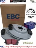 Przednie klocki Ultimax2 + tarcze hamulcowe 320mm EBC seria PREMIUM Dodge Charger RWD V6