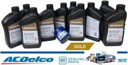 Filtr + olej silnikowy ACDelco Gold Synthetic Blend 5W30 API SP GF-6 Chevrolet Camaro 7,0 V8