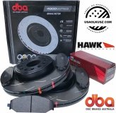 Przednie klocki HAWK SUPER DUTY + tarcze hamulcowe DBA 4000 T3 RAM 1500 DT 2019-