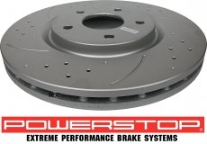 Przednia WIERCONA nacinana tarcza hamulcowa 330mm POWERSTOP Volkswagen Routan 2012-