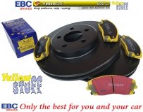 Przednie klocki YellowStuff + tarcze hamulcowe 320mm EBC seria PREMIUM Dodge Magnum RWD V6