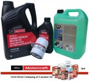 Oryginalny filtr oraz syntetyczny olej silnikowy Motorcraft 5W30 Ford Taurus 3,5 V6 2011-