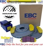 Przednie klocki YellowStuff + NAWIERCANE NACINANE tarcze hamulcowe 330mm EBC seria GD Chrysler Voyager Town Country 2012-2016