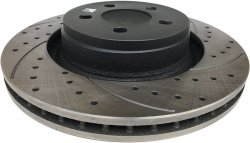 Przednia WIERCONA nacinana tarcza hamulcowa 332mm Dodge Nitro