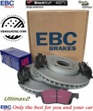 Przednie klocki Ultimax2 + tarcze hamulcowe 330mm EBC seria Premium Dodge Durango 3,6 V6 2011-2020