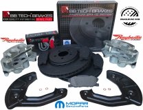 Przednie klocki + zaciski + tarcze hamulcowe zestaw konwersji do tarcz 370mm Dodge Magnum