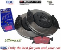Przednie klocki Ultimax2 + tarcze hamulcowe 330mm EBC seria Premium Jeep Grand Cherokee 3,6 V6