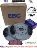 Przednie klocki Ultimax2 + NACINANE tarcze hamulcowe 330mm EBC seria USR Volkswagen Routan 2012-