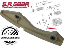 Prowadnica lewa dolna głównego łańcucha rozrządu silnika Ford Taurus 3,5 V6 Naturally Aspirated 2013-