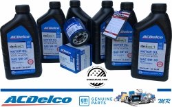 Filtr + olej ACDelco 5W30 Cadillac CTS V8 -2015