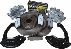 Przednie klocki POWERSTOP Z26 + zaciski + tarcze hamulcowe 370mm Dodge Magnum