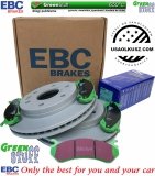 Przednie klocki GreenStuff + tarcze hamulcowe EBC seria PREMIUM GMC Safari 2003-