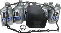 Filtr uszczelka olej Mobil1 Synthetic LV ATF HP DEXTRON skrzyni biegów 8L45 Cadillac CT4