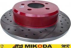 Tylna WIERCONA nacinana tarcza hamulcowa RED Chrysler Voyager Town Country -2007