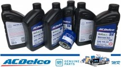 Filtr + olej silnikowy 5W30 Dexos1 Gen2 Full Synthetic API SP ACDelco Chevrolet Avalanche 2002-2006