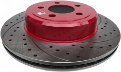 Tylna WIERCONA NACINANA wentylowana tarcza hamulcowa RED Chrysler 300C