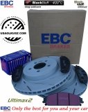 Przednie klocki Ultimax2 + tarcze hamulcowe 345mm EBC seria USR Dodge Challenger