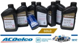 Filtr + olej silnikowy ACDelco Gold Synthetic Blend 5W30 API SP GF-6 Cadillac ATS 3,6 V6 2016-