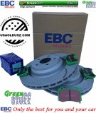 Tylne klocki GreenStuff + NAWIERCANE NACINANE tarcze hamulcowe 350mm EBC seria GD Dodge Charger SRT Scat Pack Hellcat