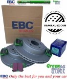 Tylne klocki GreenStuff + WENTYLOWANE tarcze hamulcowe EBC seria PREMIUM Dodge Magnum