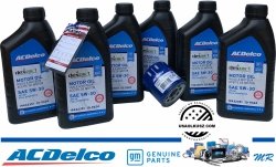 Filtr + olej silnikowy 5W30 Dexos1 Gen3 Full Synthetic API SP ACDelco Chevrolet Avalanche 2002-2006