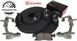Przednie klocki BREMBO + WIERCONE tarcze hamulcowe HD Dodge Durango 3,6 V6 2011- 