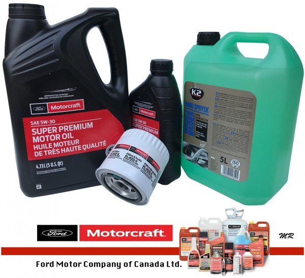 Oryginalny filtr oraz syntetyczny olej silnikowy Motorcraft 5W30 Ford Escape 3,0 V8 -2008