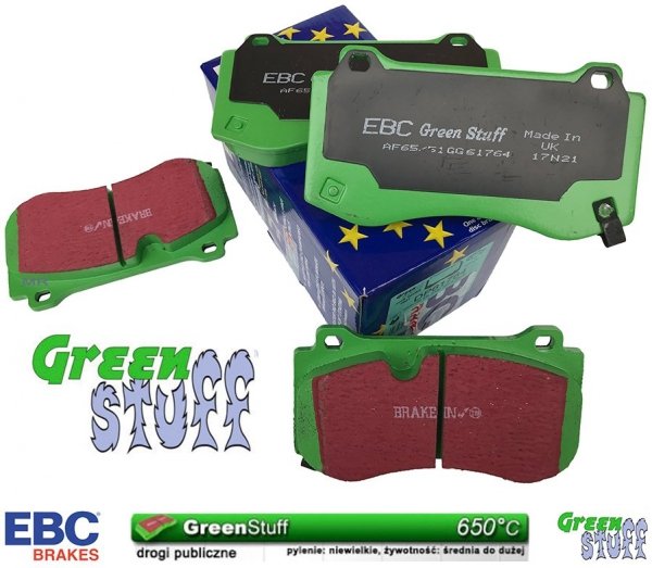 Przednie klocki GreenStuff + tarcze hamulcowe 360mm EBC seria PREMIUM Chrysler 300C SRT8