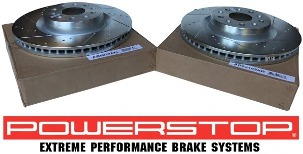 Przednia WIERCONA NACINANA tarcza hamulcowa POWERSTOP 345mm Chevrolet Camaro 6,2 V8 2016- exc. ZL1