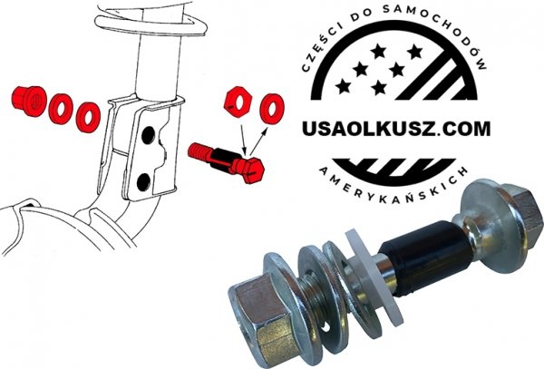 Śruba regulacji kąta pochylenia koła mimośród14mm  Jeep Patriot -2010