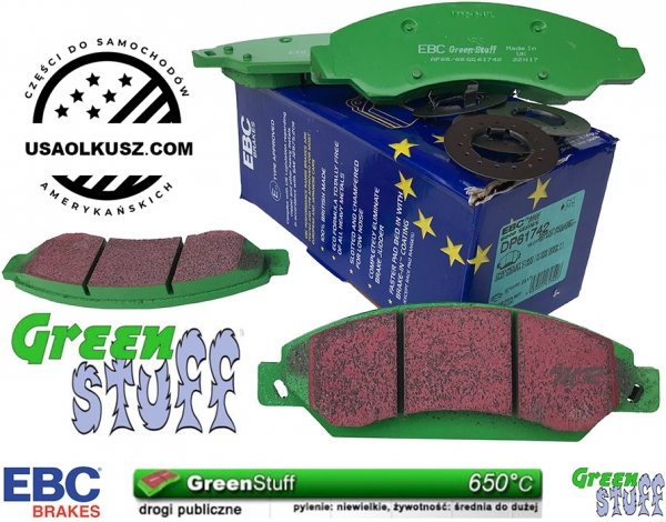 Przednie klocki GreenStuff + NACINANE tarcze hamulcowe 330mm EBC seria USR Chevrolet Avalanche 1500 2007-2008