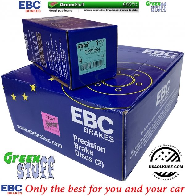 Przednie klocki GreenStuff + tarcze hamulcowe EBC seria PREMIUM Chevrolet Silverado 1500 -2007