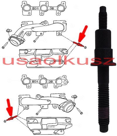 Śruba kolektora wydechowego - mocowanie osłony Jeep Liberty 3,7 V6 2005-