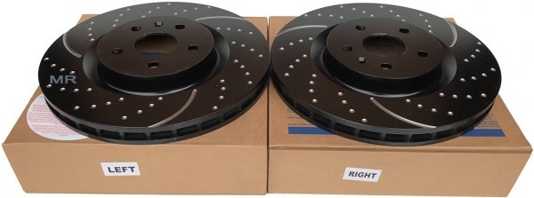 Przednia NAWIERCANA NACINANA tarcza hamulcowa 355mm EBC seria GD Pontiac G8 2009